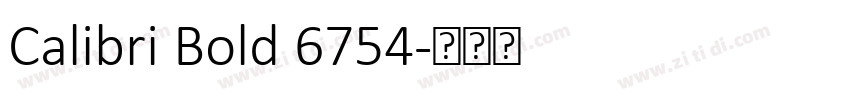 Calibri Bold 6754字体转换